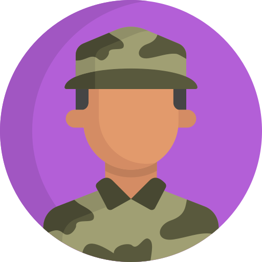 Żołnierz Generic color fill ikona