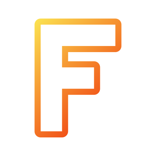 lettera f Generic gradient outline icona