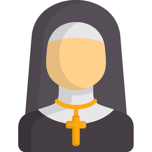 수녀 Generic color fill icon