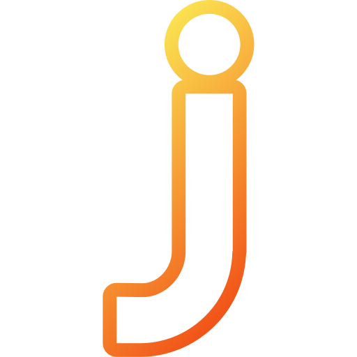 Letter j Generic gradient outline icon