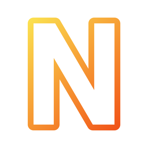 letra n Generic gradient outline icono