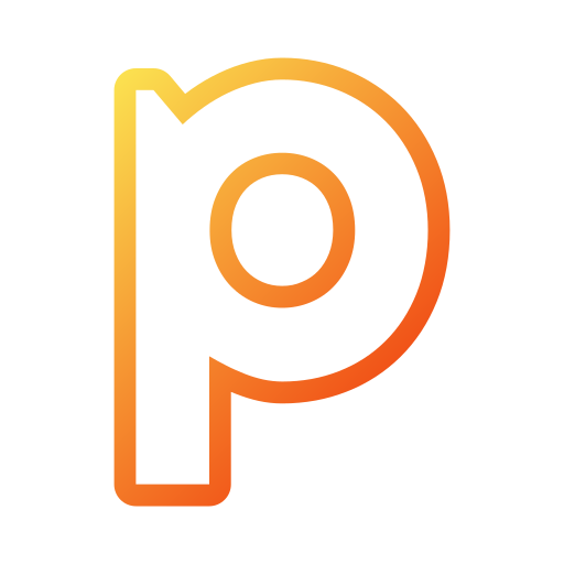 lettera p Generic gradient outline icona