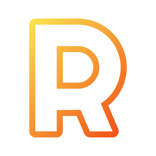 litera r Generic gradient outline ikona