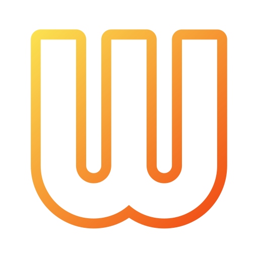 letter w Generic gradient outline icoon