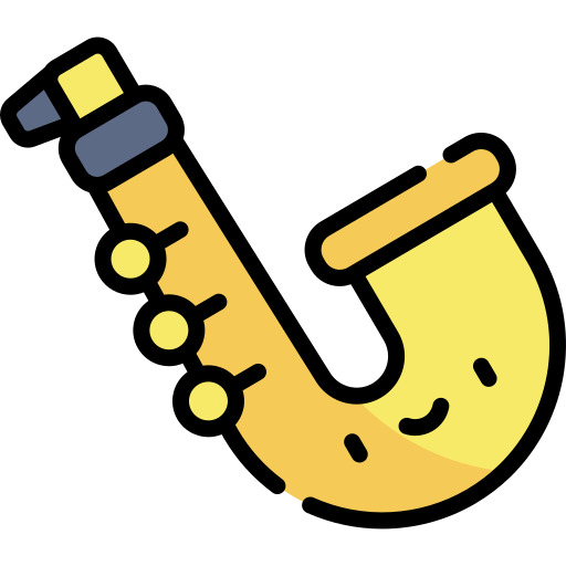 saxophon Kawaii Lineal color icon