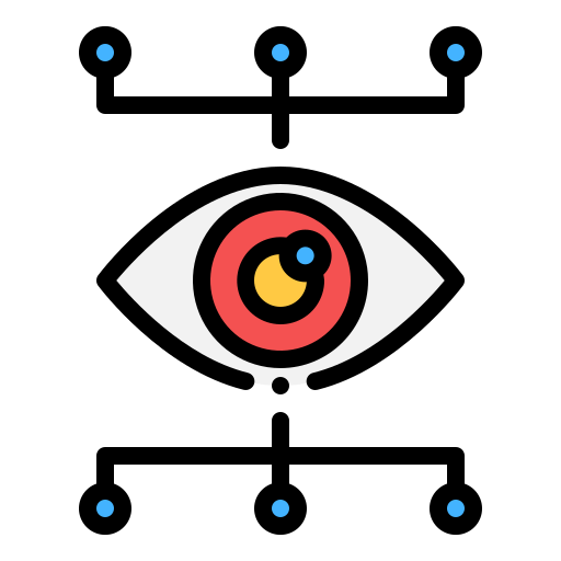 oog volgen Generic color lineal-color icoon