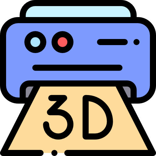 3d printer Detailed Rounded Lineal color icon