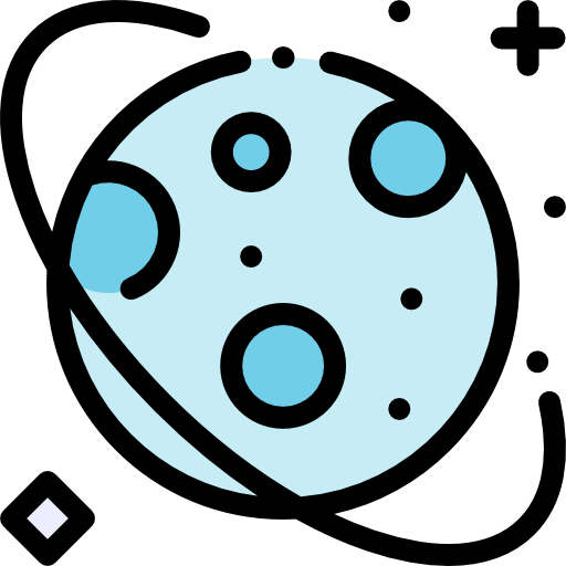 planet Detailed Rounded Lineal color icon