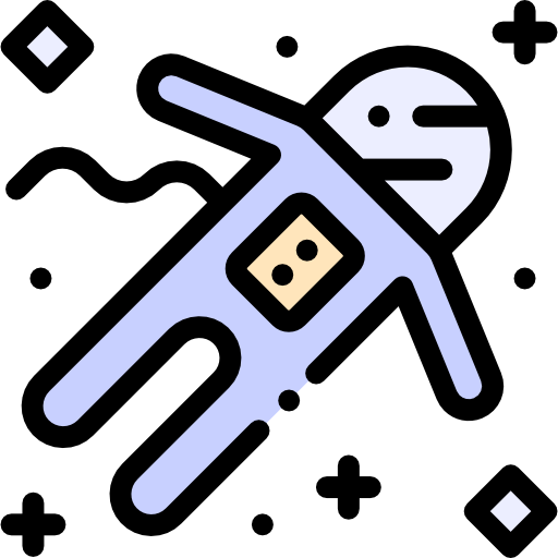astronaut Detailed Rounded Lineal color icon