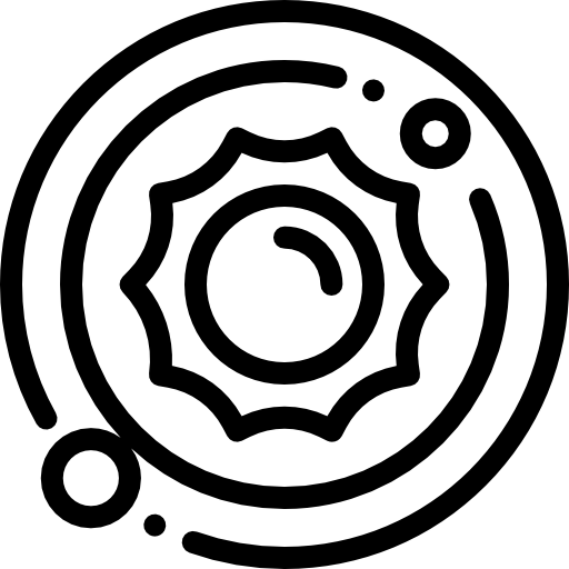 sistema solare Detailed Rounded Lineal icona