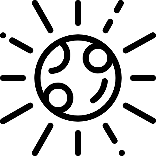 태양열 Detailed Rounded Lineal icon