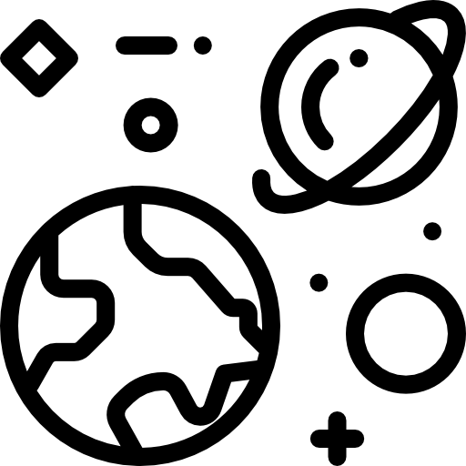 pianeti Detailed Rounded Lineal icona