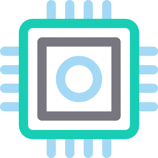 cpu Basic Rounded Lineal Color icon