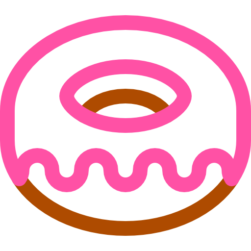 krapfen Basic Rounded Lineal Color icon
