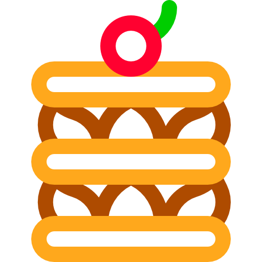 Waffle Basic Rounded Lineal Color icon