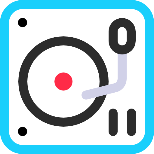 dj Basic Rounded Lineal Color icon