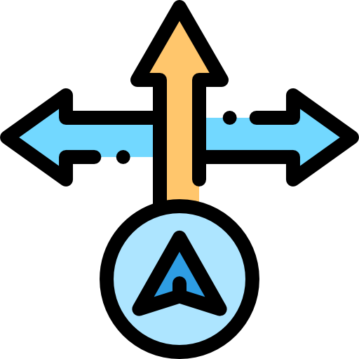 Direction Detailed Rounded Lineal color icon