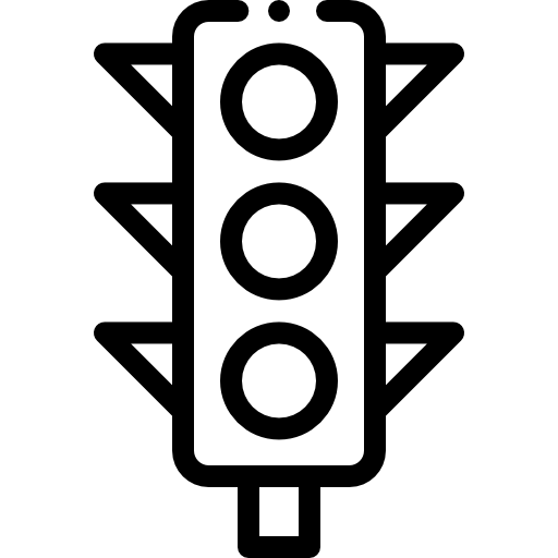신호등 Detailed Rounded Lineal icon