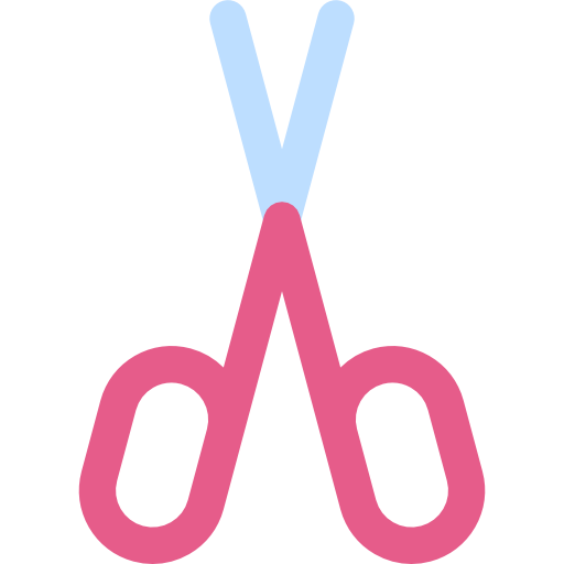 Nail scissors Basic Rounded Lineal Color icon