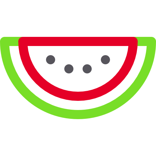 wassermelone Basic Rounded Lineal Color icon