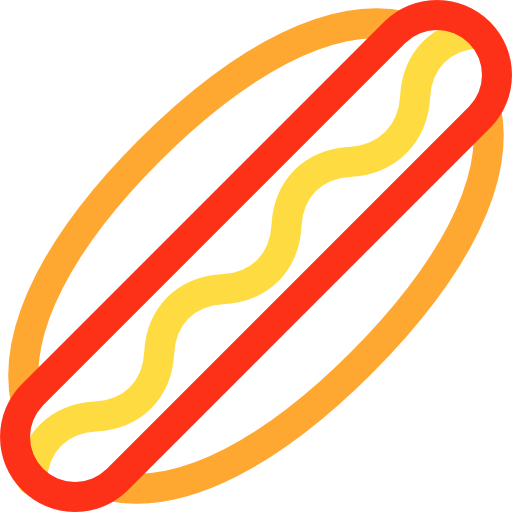 Hotdog Basic Rounded Lineal Color icon