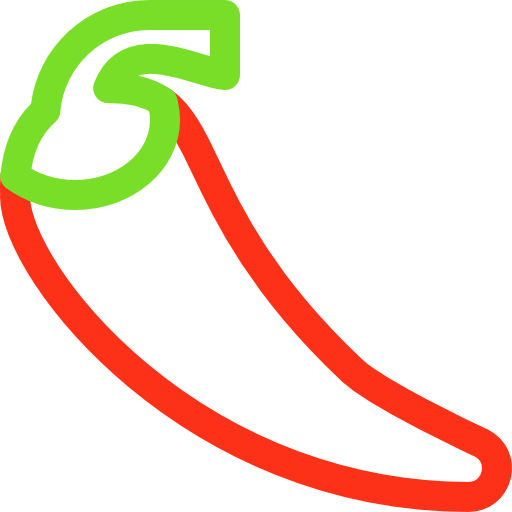 czerwony pieprz Basic Rounded Lineal Color ikona