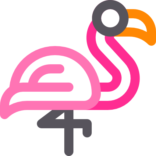 Фламинго Basic Rounded Lineal Color иконка