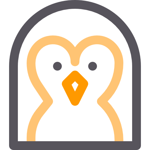 pingüino Basic Rounded Lineal Color icono