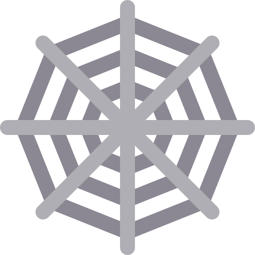 Spider web Basic Rounded Lineal Color icon