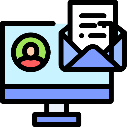 email Detailed Rounded Lineal color icon