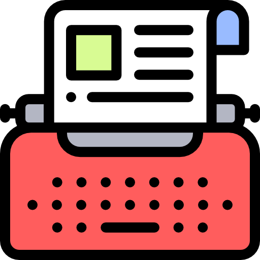 machine à écrire Detailed Rounded Lineal color Icône