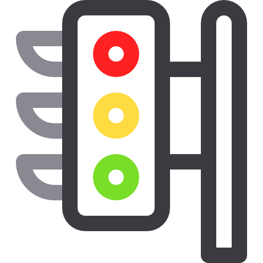 信号機 Basic Rounded Lineal Color icon