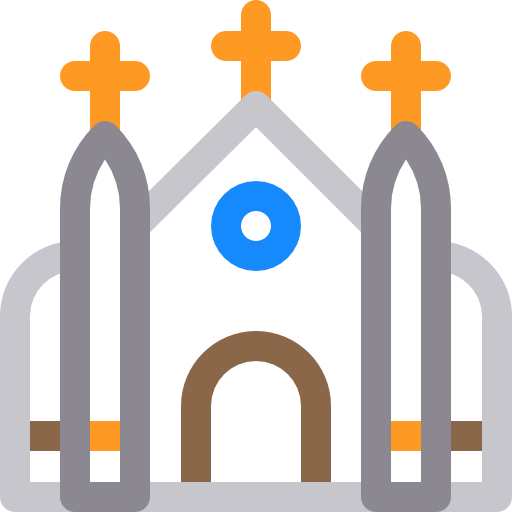 kirche Basic Rounded Lineal Color icon