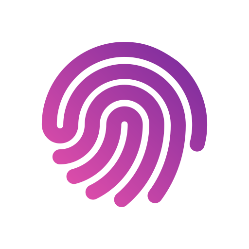 Fingerprint identification Generic gradient fill icon