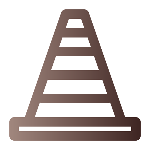 cône de signalisation Generic gradient outline Icône