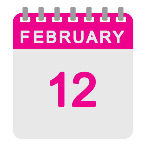 February Generic color fill icon