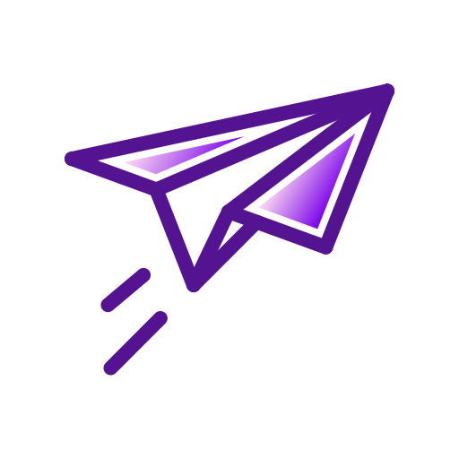 Paper airplane Generic gradient lineal-color icon