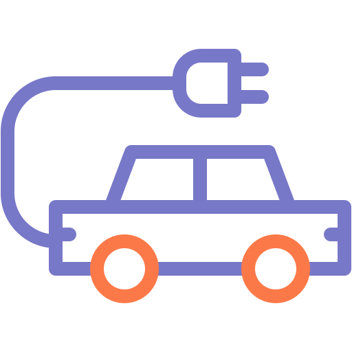 Electric Car Generic color outline icon