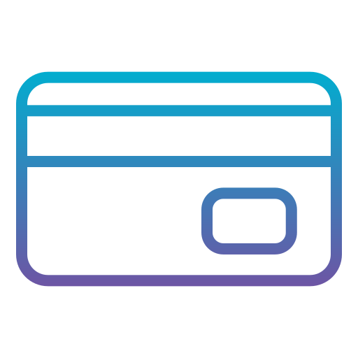 tarjeta de débito Generic gradient outline icono