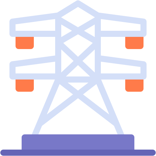 Electric Tower Generic color fill icon