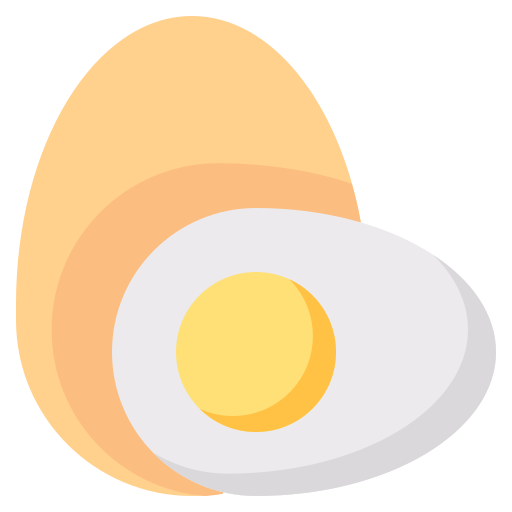 ugotowane jajko Generic color fill ikona