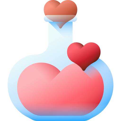 poción de amor 3D Color icono