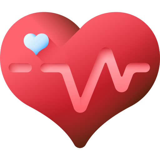 battito cardiaco 3D Color icona
