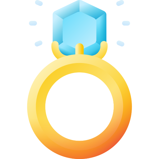 anillo 3D Color icono