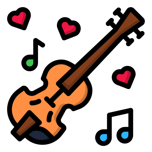 バイオリン Generic Outline Color icon