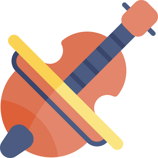 Violin Kawaii Flat icon