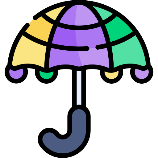 우산 Kawaii Lineal color icon