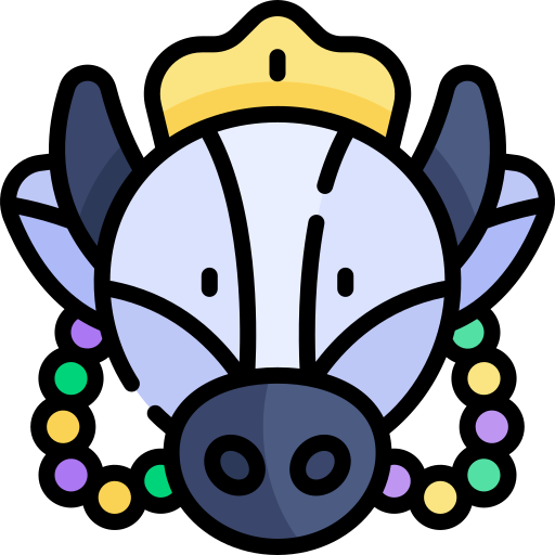 vaca Kawaii Lineal color icono
