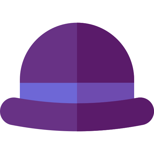 Bowler hat Basic Straight Flat icon