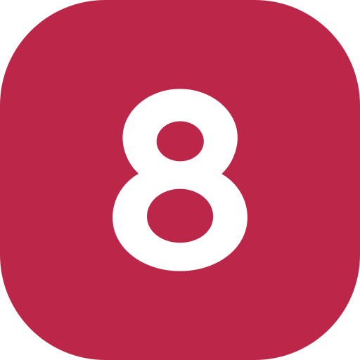 numero 8 Generic color fill icono